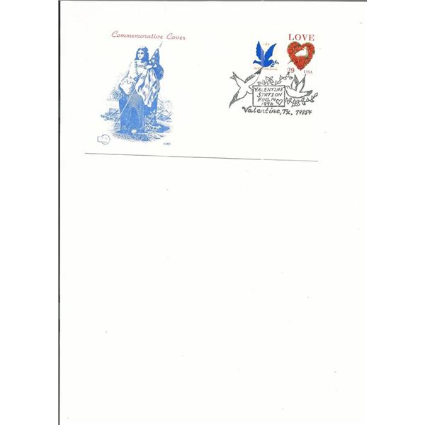 Valentine's Day - First Day Cover - Valentine, TX. - 1996