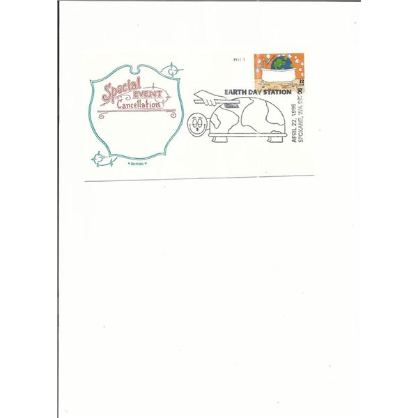 Spokane, WA. - Earth Day Station - First Day Cover - 1996