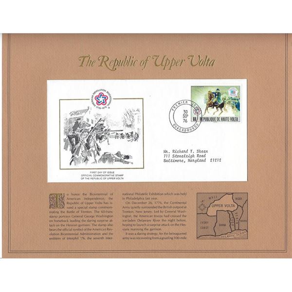 The Republic of Upper Volta - American Bicentennial Commemorative FDC