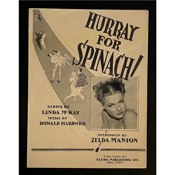Vintage Hurray for Spinach Movie Ad
