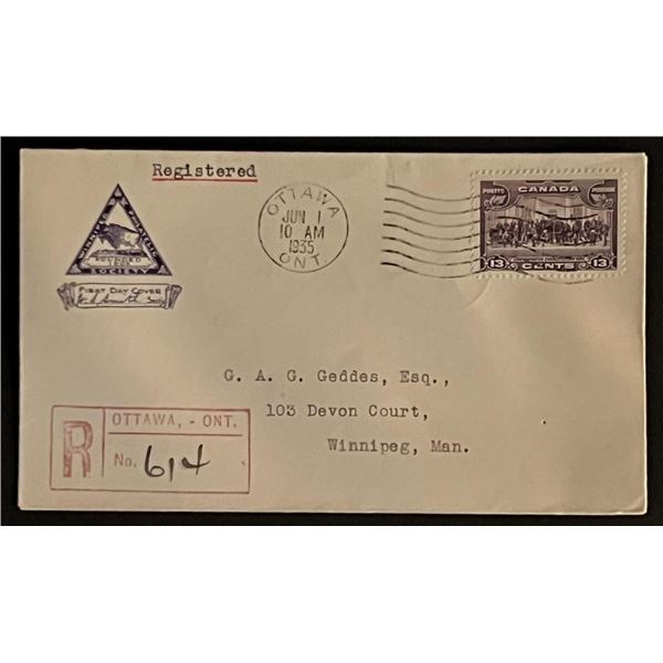 1935 Ottowa Ontario Canada First Day Cover