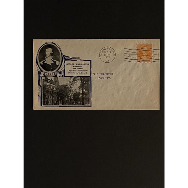 1932 President George Washington First Day Cover