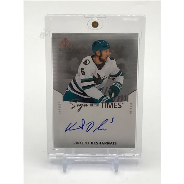 2025-25 UPPER DECK SP AUTHENTIC HOCKEY VINCENT DESHARNAIS SIGNED TRADING CARD