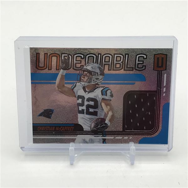 2019 PANINI UNPARALLED FOOTBALL CHRISTIAN MCCAFFREY PATCH TRADING CARD