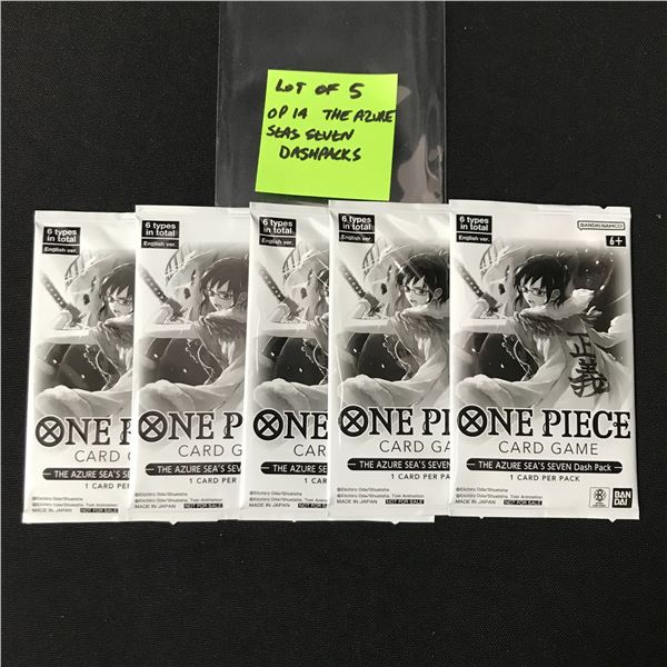 LOT OF 5 ONE PIECE TCG OP14 SEALED DASHPACKS
