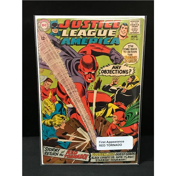 JUSTICE LEAGUE OF AMERICA #64 1ST APP RED TORNADO - DC COMICS