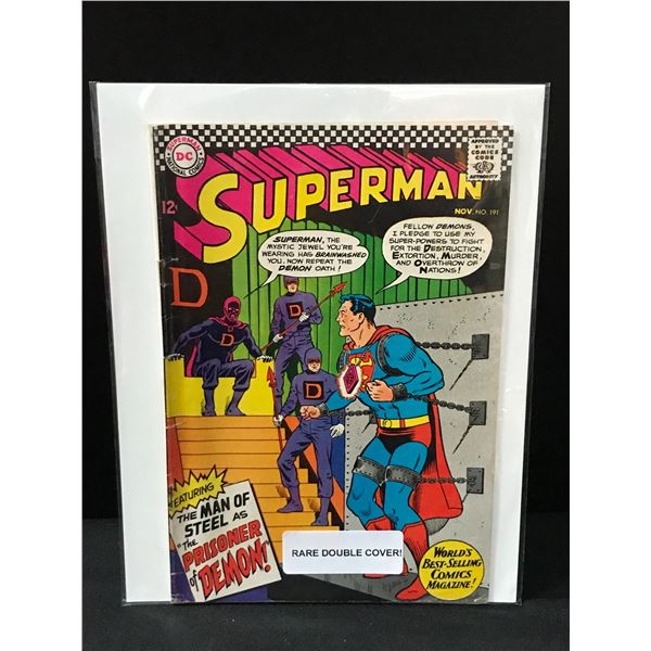 SUPERMAN #191 RARE DOUBLE COVER - DC COMICS