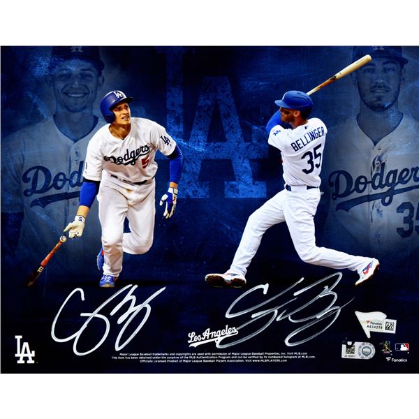 COREY SEAGER AND CODY BELLINGER SIGNED DODGERS 8 X 10 (FANATICS COA)