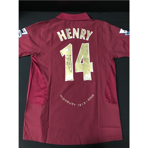 THEIRY HENRY SIGNED ARSENAL SOCCER JERSEY - BECKETT COA