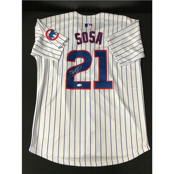 SAMMY SOSA SIGNED CHICAGO CUBS JERSEY - JSA COA