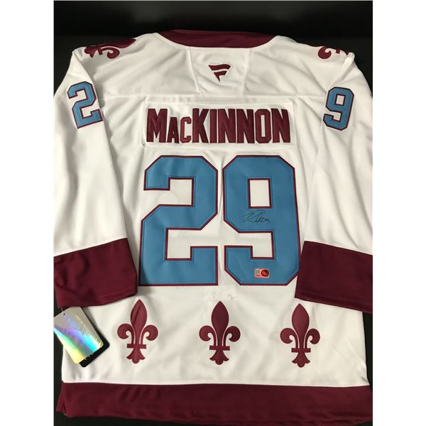 NATHAN MCKINNON SIGNED COLORADO AVALANCHE CUSTOM JERSY - ELITE COA