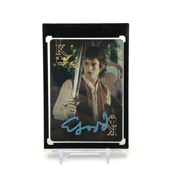 ELIJAH WOOD SIGNED LORD OF THE RINGS PLAYING CARD - WWOC COA