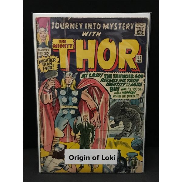 JOURNEY INTO MYSTERY WITH THE MIGHTY THOR #113 ORIGIN OF LOKI - MARVEL COMICS