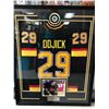 Image 1 : GINO ODJICK SIGNED AND FRAMED VANCOUVER CANUCKS JERSEY - MOUNTAIN MEMORIES COA