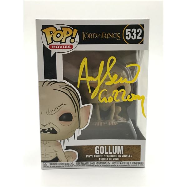 ANDY SERKIS SIGNED GOLLUM LORD OF THE RINGS FUNKO POP - WWOC COA