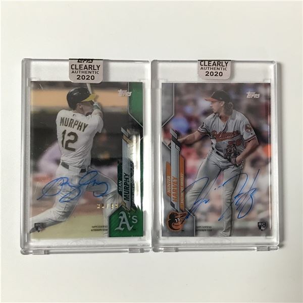 LOT OF 2 2020 TOPPS CLEARLY AUTHENTIC SIGNED ROOKIE TRADING CARDS