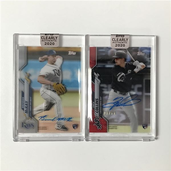 LOT OF 2 2020 TOPPS CLEARLY AUTHENTIC SIGNED TRADING CARDS