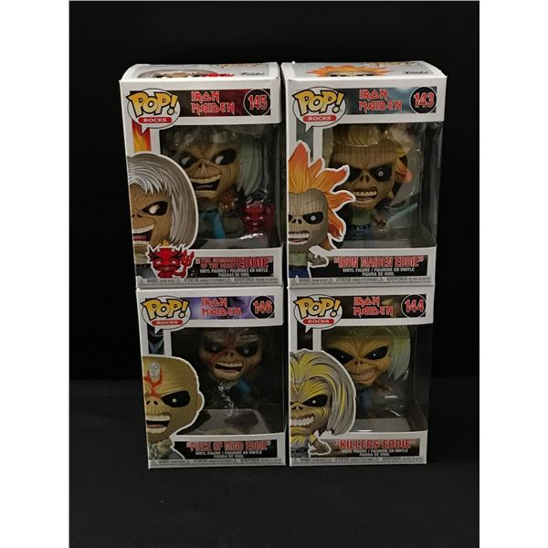 LOT OF 4 IRON MAIDEN FUNKO POPS IN ORIGINAL PACKAGING