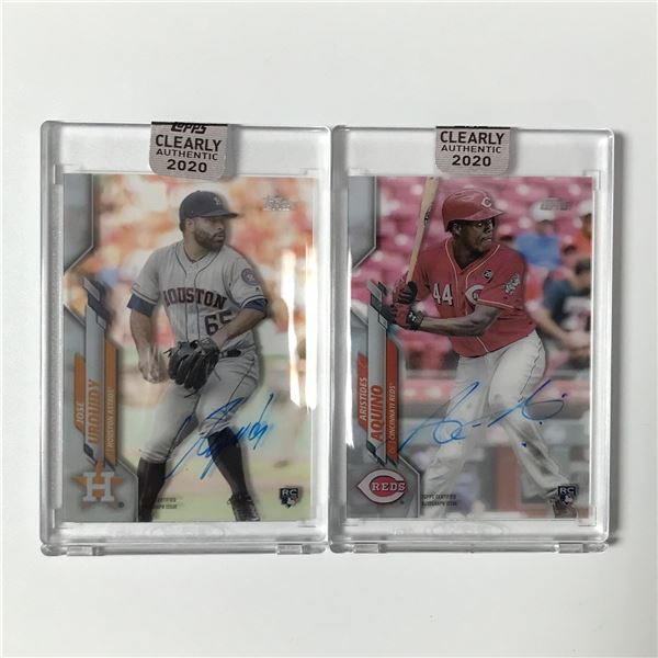 LOT OF 2 2020 TOPPS CLEARLY AUTHENTIC SIGNED TRADING CARDS