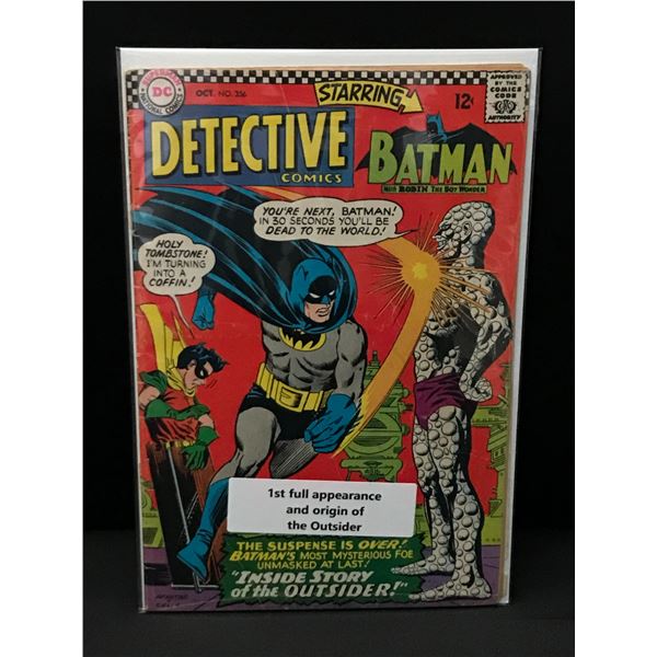 DETECTIVE COMICS #356 1ST FULL APP OF THE OUTSIDER - DC COMICS