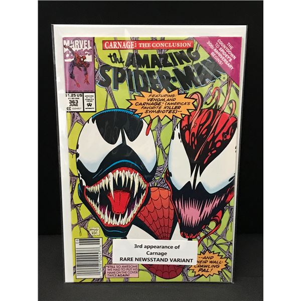 THE AMAZING SPIDERMAN #363 RARE NEWSSTAND VARIANT - MARVEL COMICS