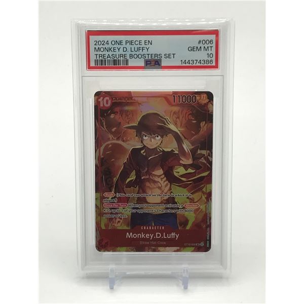 2024 ONE PIECE EN MONKEY D.LUFFY TREASURE BOOSTERS SET TRADING CARD - PSA GRADE 10