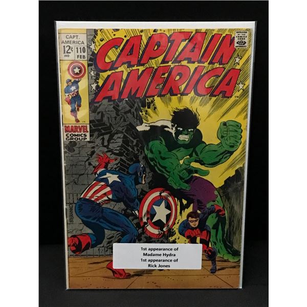 CAPTAIN AMERICA #110 1ST APP MADAME HYDRA - MARVEL COMICS