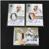 Image 1 : LOT OF 3 SIGNED ROOKIE PATCH HOCKEY TRADING CARDS