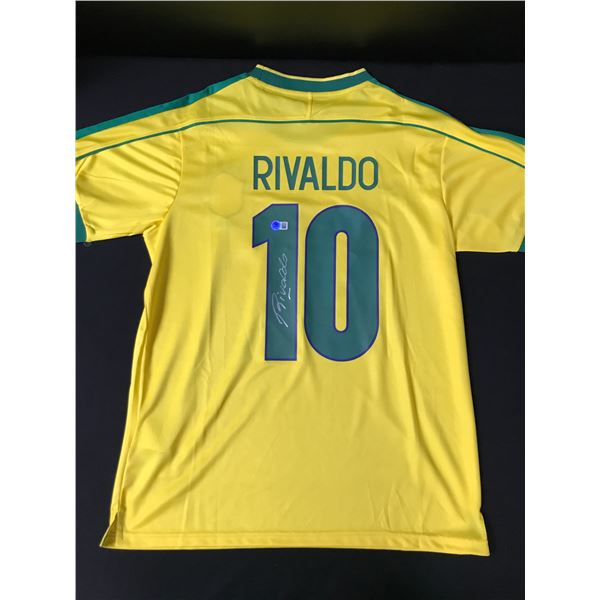 RIVALDO SIGNED BRASIL SOCCER JERSEY - BECKETT COA