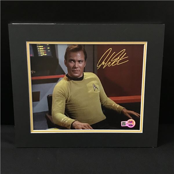 WILLIAM SHATNER SIGNED AND MATTED STAR TREK 8X10 - WWOC COA