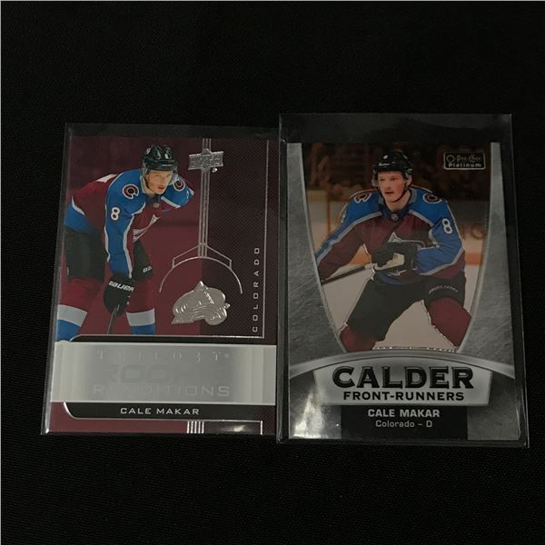 LOT OF 2 CALE MAKAR HOCKEY TRADING CARDS