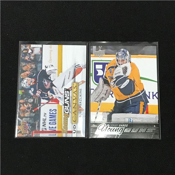 LOT OF 2 UPPER DECK YOUNG GUNS HOCKEY TRADING CARDS