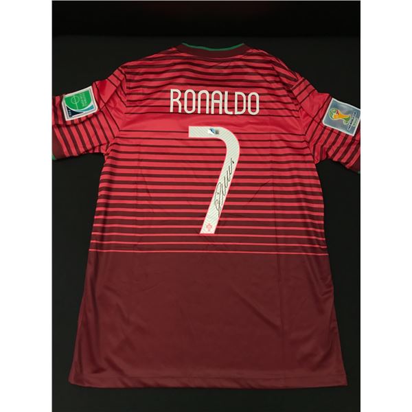 CRISTIANO RONALDO SIGNED PORTUGAL SOCCER JERSEY - BECKETT COA
