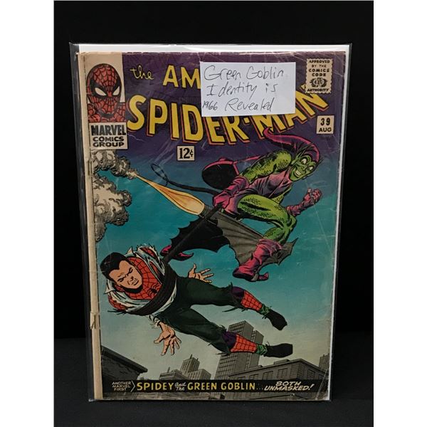 THE AMAZING SPIDERMAN #39 (1966) GREEN GOBLIN IDENTITY REVEALED - MARVEL COMICS