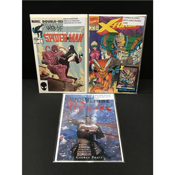 LOT OF 3 MARVEL COMICS VARIOUS TITLES - ALL #1'S