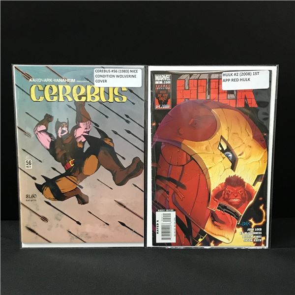 LOT OF 2 MIXED TITLE COMICS - VARIOUS PUBLISHERS INCLUDING RED HULK 1ST APP