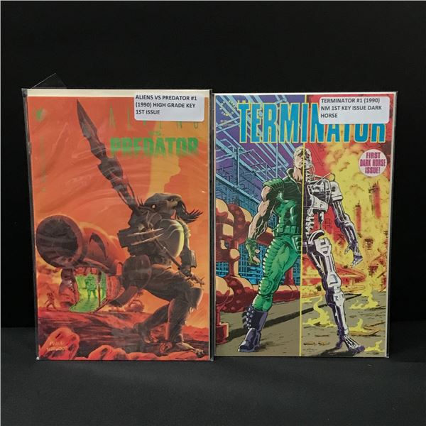 LOT OF 2 DARK HORSE #1 COMICS - ALIEN VS PREDATOR AND TERMINATOR
