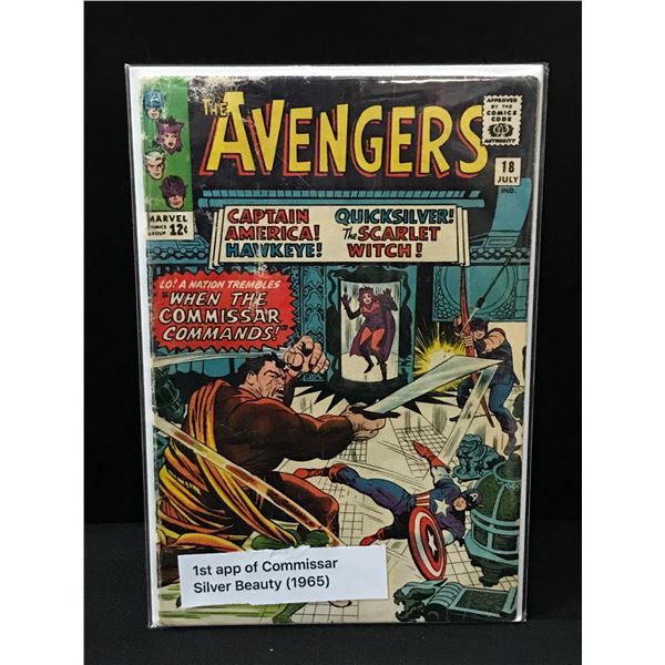 AVENGERS #18 (1965) 1ST APP COMMISSAR - MARVEL COMICS