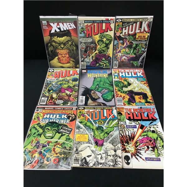 LOT OF 9 INCREDIBLE HULK COMICS - MARVEL COMICS