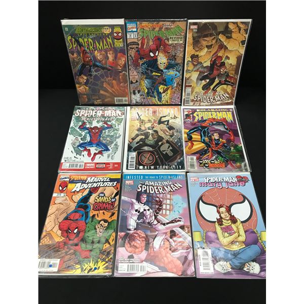 LOT OF 9 SPIDERMAN COMICS - MARVEL COMICS