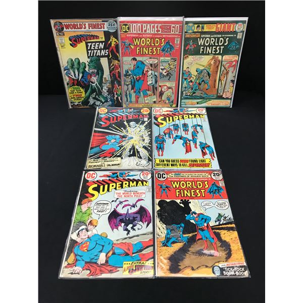 LOT OF 7 COMICS FEATURING SUPERMAN - DC COMICS