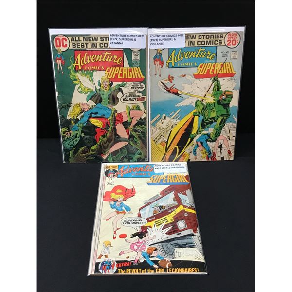 LOT OF 3 ADVENTURE COMICS (1971/2) - DC COMICS