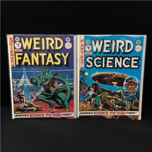 LOT OF 2 COMICS WEIRD FANTASY #1 AND WEIRD SCIENCE #1 - AN ENTERAINING COMICS