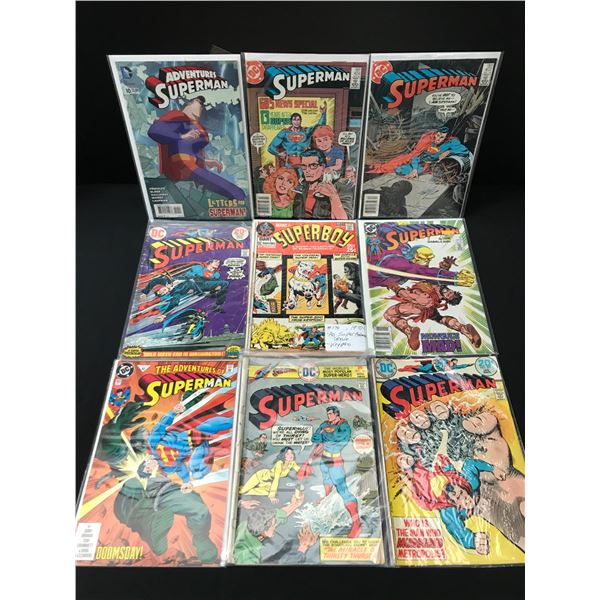 LOT OF 9 SUPERMAN / SUPERBOY COMICS - DC COMICS