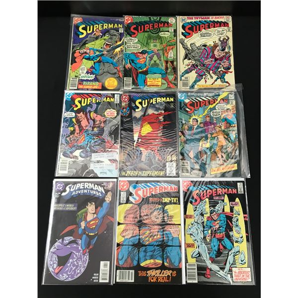 LOT OF 9 SUPERMAN COMICS - DC COMICS