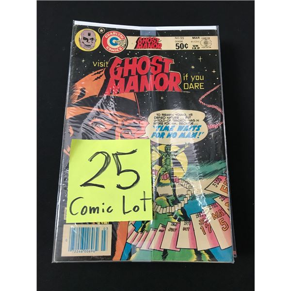 LOT OF 25 COMICS BAGGED AND BOARDED MAINLY SUPERHERO