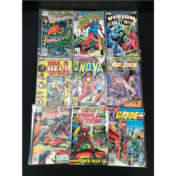 LOT OF 9 MARVEL COMICS - VARIOUS TITLES