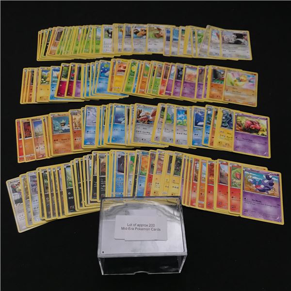 LOT OF APPROX 200 MID ERA POKEMON TCG TRADING CARDS