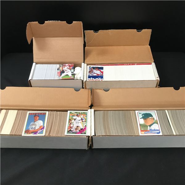 4 BOXES OF BASEBALL TRADING CARDS