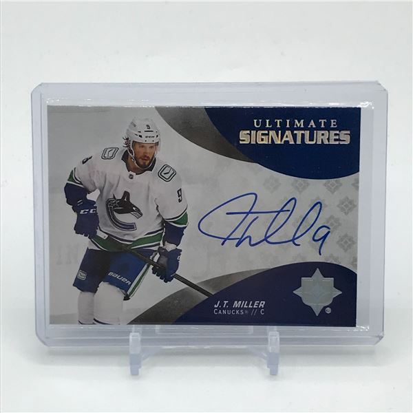 2020-21 UPPER DECK ULTIMATE COLLECTION HOCKEY J.T MILLER SIGNED TRADING CARD